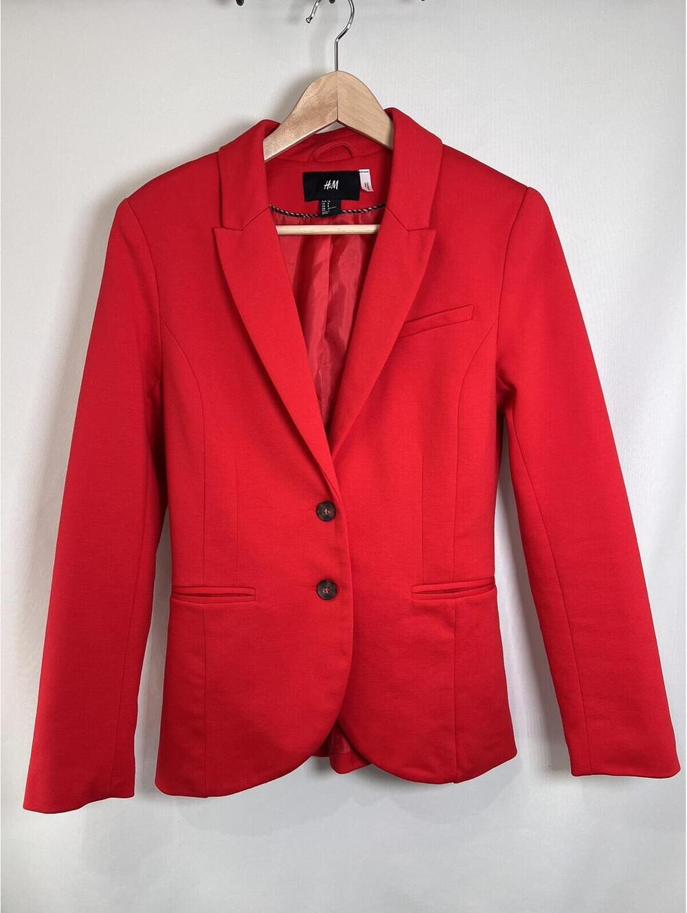 H & M Red Blazer Women’s Size 8